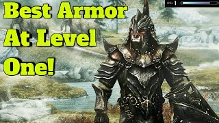 Skyrim SE  BEST ARMOR at LEVEL 1 and How To Get It [upl. by Tarrel567]