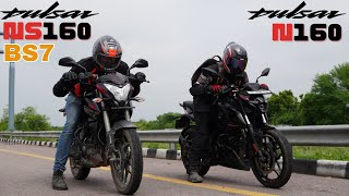 Pulsar NS160 BS7 vs Pulsar N160 2023 Drag Race [upl. by Voss158]