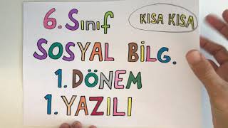 6 Sınıf Sosyal Bilgiler 1 Dönem 1 Yazılı [upl. by Rodd467]