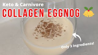 Christmas Collagen Keto EGGNOG 60 SECOND RECIPE [upl. by Henricks274]