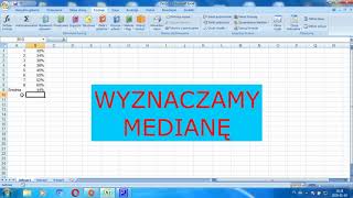 Średnia arytmetyczna mediana dominanta w programie Microsoft Excel [upl. by Trixie]