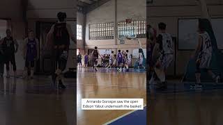 Armando Gorospe saw the open Edison Yabut underneath the basketOLeagueGloriaADiosDitoikawangbida [upl. by Jueta]