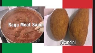 Secret Arancini Stuffed Rice Balls amp Ragu Meat Sauce [upl. by Hovey]