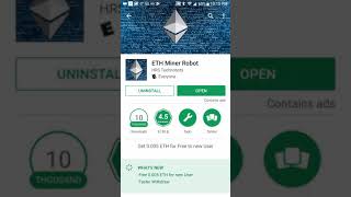 ETH Miner Robot Android App Review Can you really mine free Ethereum [upl. by Mcgray]