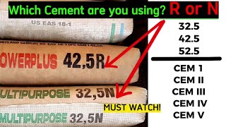 Types of Cement their uses and purposes  Classes of Cement Ordinary Portland Cement [upl. by Pheni]