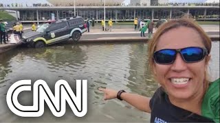 PF prende mulher que invadiu prédios públicos e se identificava como quotpatriotaquot  CNN 360º [upl. by Thurman]