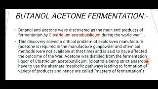 Butyric acid Fermentation and Butanol acetone fermentation [upl. by Keldon]