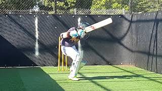 Cover drive practice with Paceman Bowling Machine 230121 [upl. by Endora]