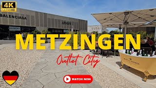 Metzingen Europes largest Outlet City Walking Video  4K Germany [upl. by Mercorr241]