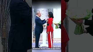 Russian President Vladimir Putin Awards Girl  Moscow  Kremlin  shorts ytshorts russmika24 [upl. by Ylerebmik]