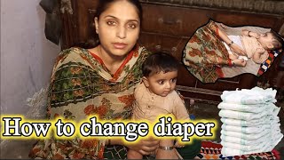 How to change diaper  how to change baby diaper [upl. by Nikolos]