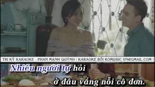 Karaoke Tri Kỷ  Phan Mạnh Quỳnh  Karaoke bởi Komusicvn [upl. by Apps]