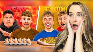 REACTING TO £10 vs £1000 Takeaway IRL Edition [upl. by Ymmij]