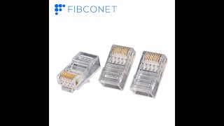 RJ45 CAT5 CAT6 Shielded Connector End Pass Through Gold Plated Ethernet Modular [upl. by Ovatsug239]