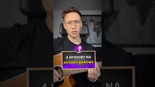 Sposoby na akordy barowe ✅ gitara muzyka akordybarowe lekcjegitary [upl. by Adiazteb]