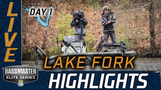 Highlights Day 1 Bassmaster action at Lake Fork [upl. by Hauge668]