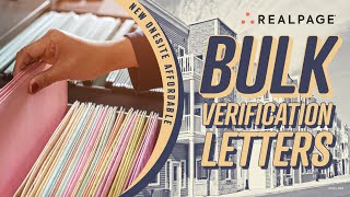 Manage Verification Letters in Bulk [upl. by Ahsirahc]