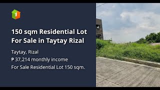 150 sqm Residential Lot For Sale in Taytay Rizal [upl. by Inez]