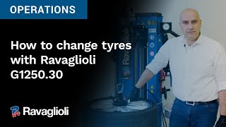 How to change tyres with Ravaglioli G125030  Operations [upl. by Eyatnod]