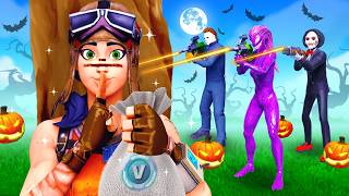 SEKRETNIE UKRYWAM SIĘ PRZED TRZEMA ŁOWCAMI HALLOWEEN w FORTNITE [upl. by Arnuad]