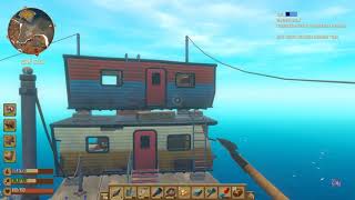 Raft FTB  16  Caravan Town 1612 Mayors House and Key Modded Raft [upl. by Euqor]