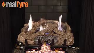 Real Fyre Charred Frontier Oak Gas Log Set [upl. by Aihsened]