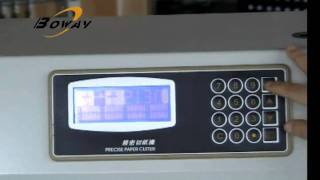 BOWAY BW520V Programmable Paper Cutter VIDEOwmv [upl. by Atisusej]