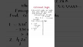 Coterminal Angles in Trigonometry [upl. by Mill]