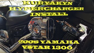 Kuryakyn hypercharger install on 2008 yamaha vstar 1300 how to [upl. by Dexter]