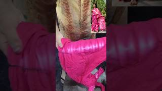 Tie dye pattern saree pinksaree tiedyepattern shorts [upl. by Dennett]