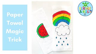 Paper Towel Magic Trick  Easy Kids DIY Science Experiment [upl. by Oakley176]