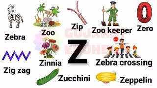 Words That Start With Letter Z Words Begin with Z  Phonics letter Z  Letter Z Vocabulary For Kids [upl. by Geehan]