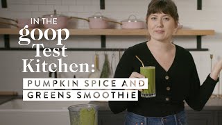 Pumpkin Spice Green Smoothie  2020 Detox Recipes In The goop Test Kitchen [upl. by Gannie]