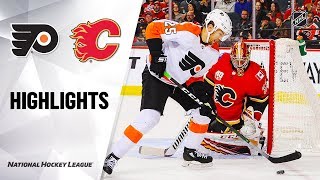 NHL Highlights  Flyers  Flames 101519 [upl. by Llenram]