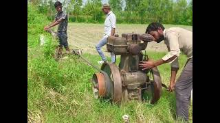 Diesel Fuel Engine Water Pump Machine Setup Start [upl. by Esidarap]