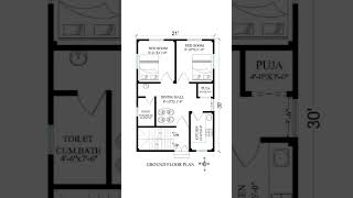 30×21 house plan house plan shirf 630 sqft area me viralvideo housedesign houseplan [upl. by Marozas146]