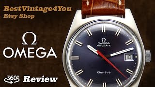 Handson video Review Omega Genève Automatic Rare Swiss Watch From 196669 Fully Restored [upl. by Linker588]