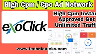 ExoClick High Cpm Ad Network Instant Approved Trick Bloggers Google Adsense Alternative ads network [upl. by Sadowski729]