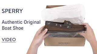 Sperry Authentic Original Boat Shoe  Shoescom [upl. by Irrahs450]