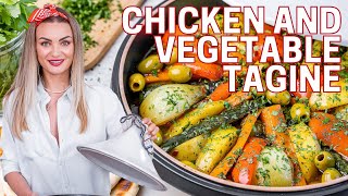 MoroccanInspired Chicken and Vegetable Tagine – Easy Chicken Tagine Recipe – Blondelish [upl. by Naam380]