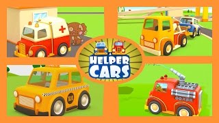 Cartoni animati per bambini  Helper cars cosa fanno i veicoli di soccorso Compilation [upl. by Enait111]