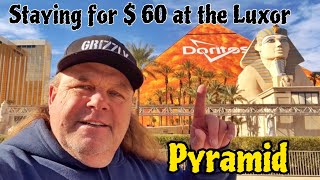 Staying at the Luxor Pyramid for  60 full Room and Hotel tour 2024 [upl. by Anertak]