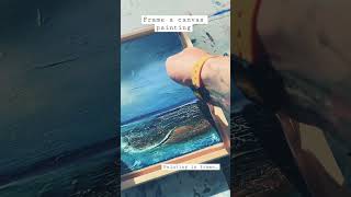 How to frame an acrylic painting on canvas 🖼 tutorial acrylicpainting easy shorts [upl. by Freudberg]