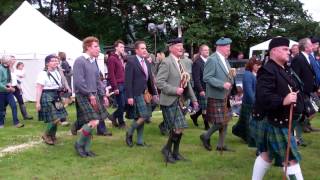 Clan And Pipe Band Parade Scottish Highland Games Scotland July 21st [upl. by Ayra]