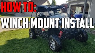 HOW TO Install Winch Mount into RZR [upl. by Anomar]