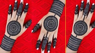 Easy Gol Tikki Mehndi Design For Beginners  Bridal Arabic Flower Mehndi Design  Simple Mehndi [upl. by Ettolrahs]