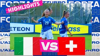 Highlights ItaliaSvizzera 32  Under 17 Femminile  Amichevole [upl. by Gelasias]