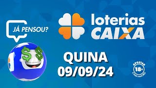 Resultado da Quina  Concurso no 6528  09092024 [upl. by Ohploda]