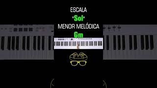 Escala Sol Menor Melódica piano acordes teclado armonia escalamayor keyboard [upl. by Aryajay]