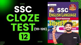 SSC  CLOZE TEST   111  120   KIRAN PUBLICATION  PREVIOUS YEAR [upl. by Ronel]